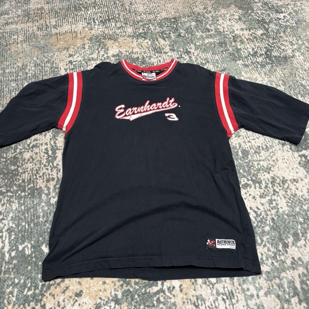 vintage Chase Authentics Dale Earnhardt Sr. black shirt XL *flaw